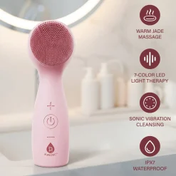 Pursonic 3 In 1 Sonic Facial Cleanser With Heated Jade And LED Light Therapy