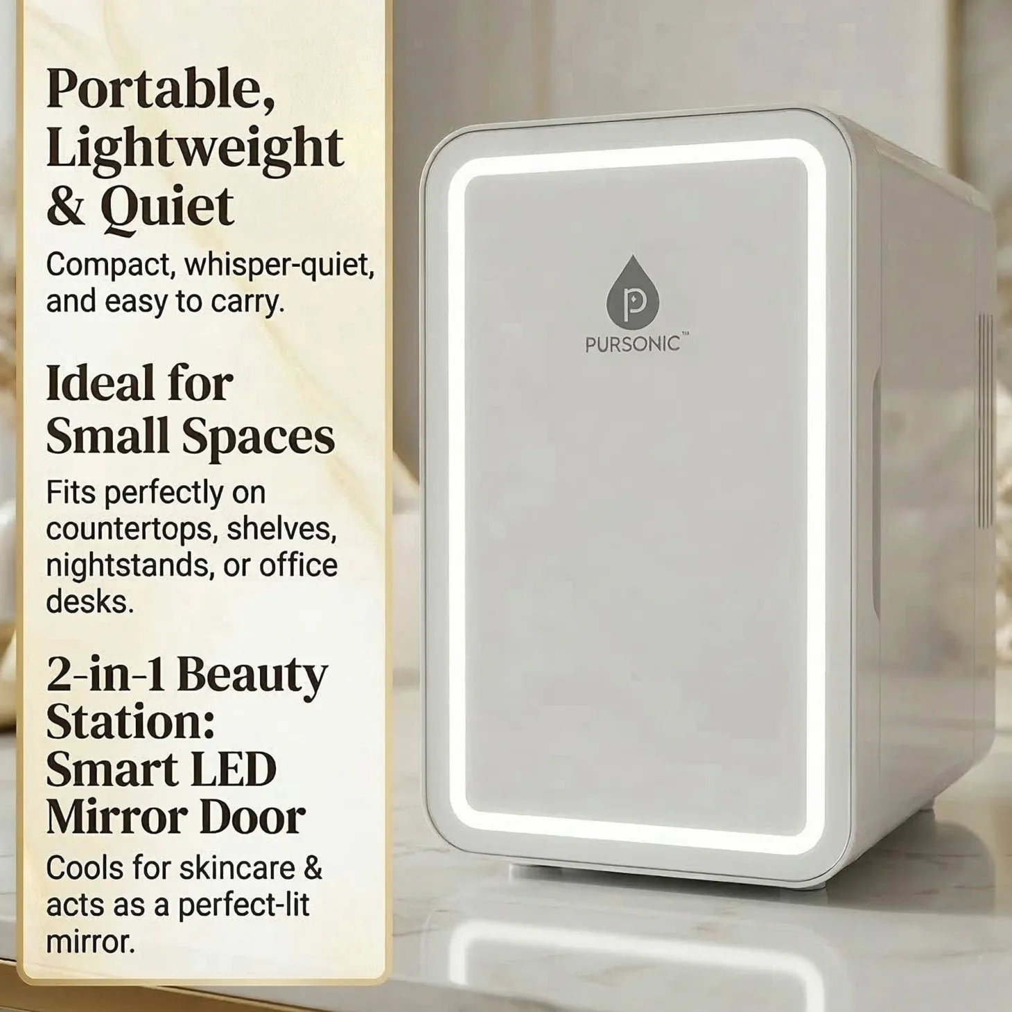 Pursonic Mini Beauty Fridge