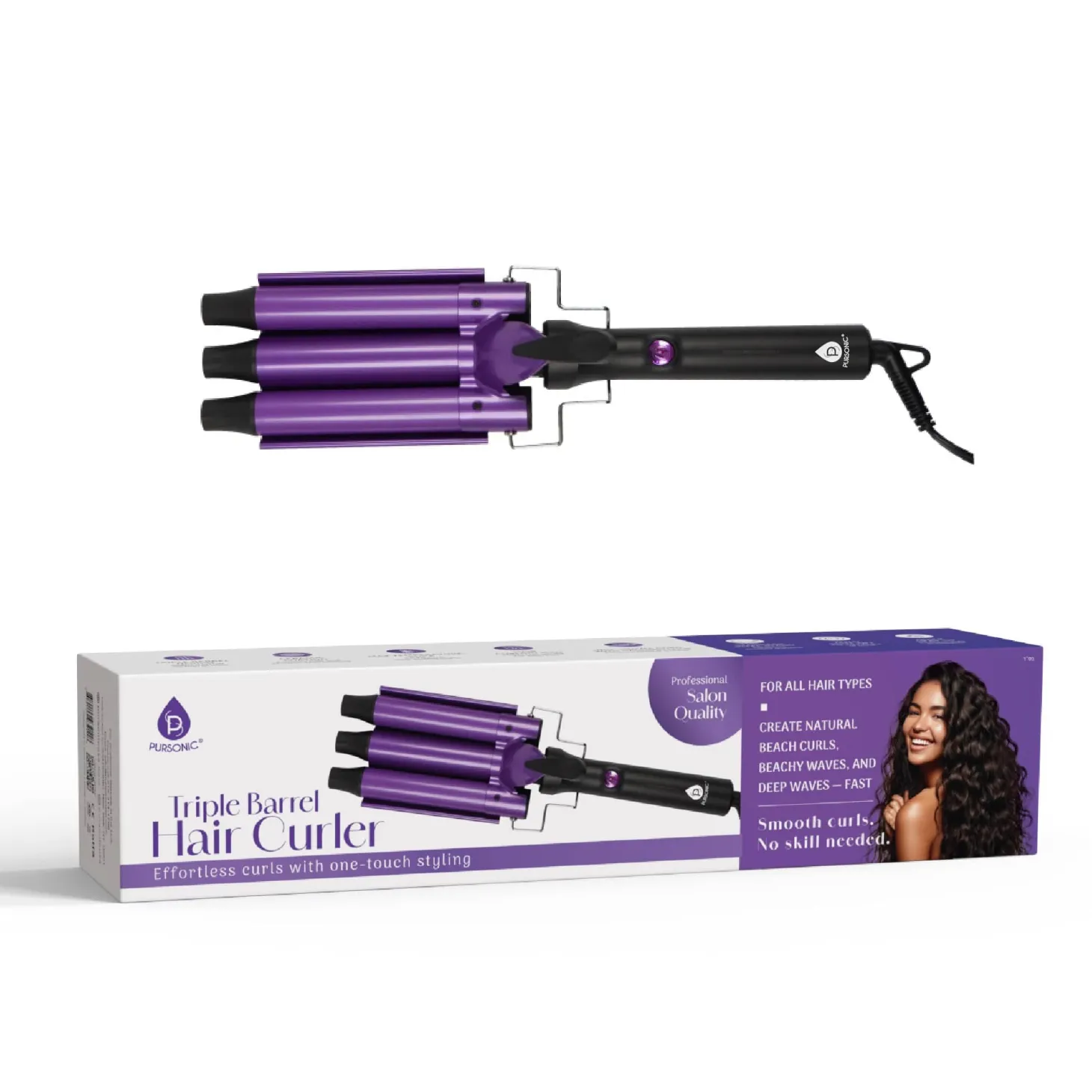 Pursonic Triple Barrel Hair Curler