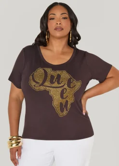 Queen Africa Crystal Tee