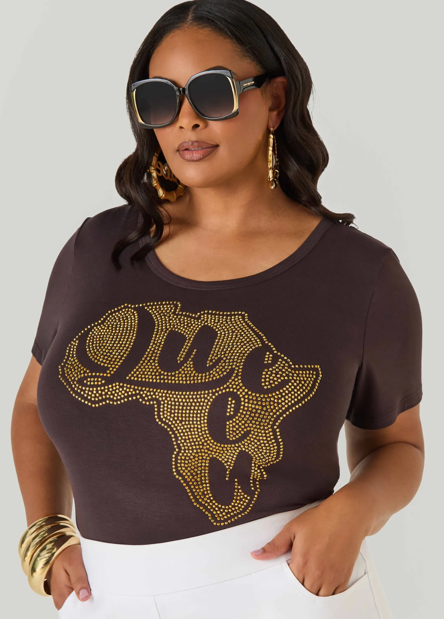 Queen Africa Crystal Tee