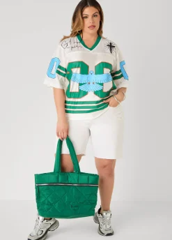 Quilted Puffer Tote Bag