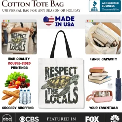 Respect the Locals Turtles Tote Bag