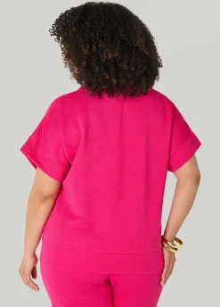 Ribbed Athletic Knit Pullover
