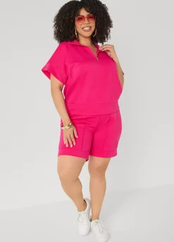 Ribbed Athletic Knit Pullover