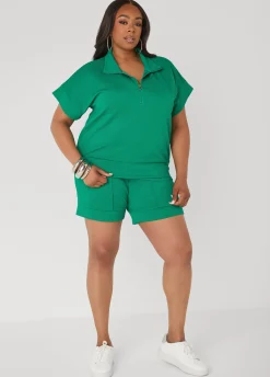 Ribbed Athletic Knit Shorts