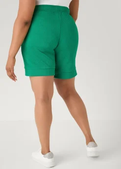 Ribbed Athletic Knit Shorts