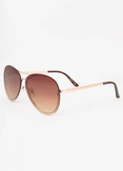 Rimless Aviator Sunglasses