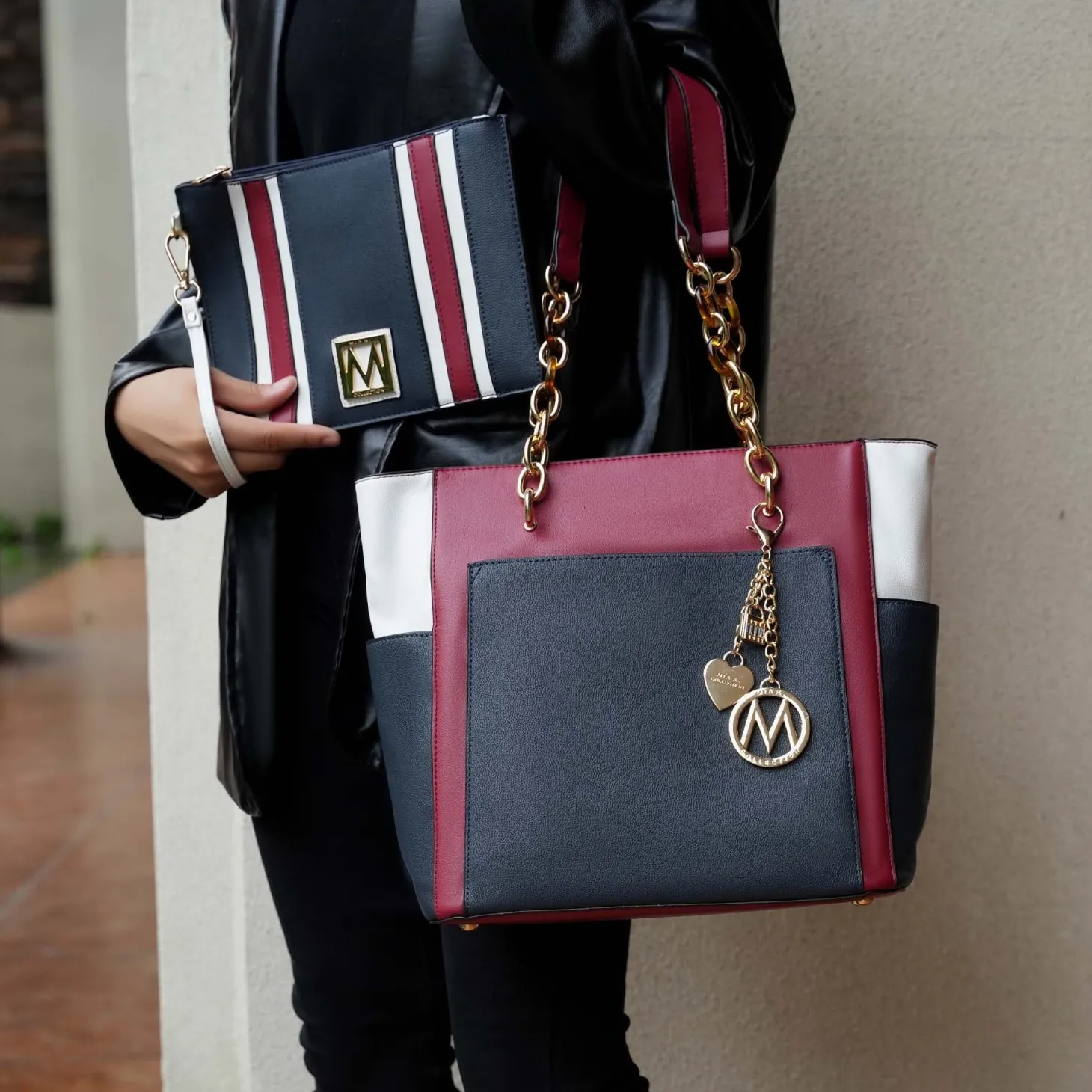 Rochelle Tote And Wristlet Set