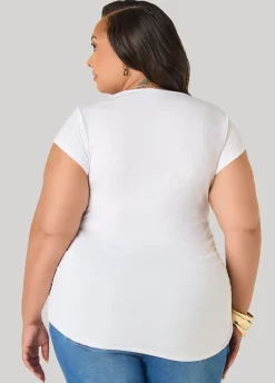 Ruched Cap Sleeved Top
