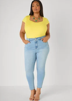 Ruched Cap Sleeved Top
