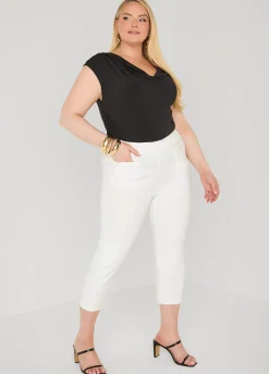Ruched Cowl Neck Top