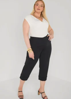 Ruched Cowl Neck Top