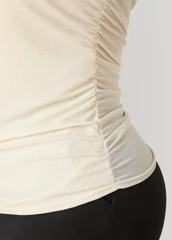 Ruched Metallic Tube Top