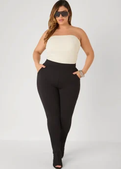 Ruched Metallic Tube Top