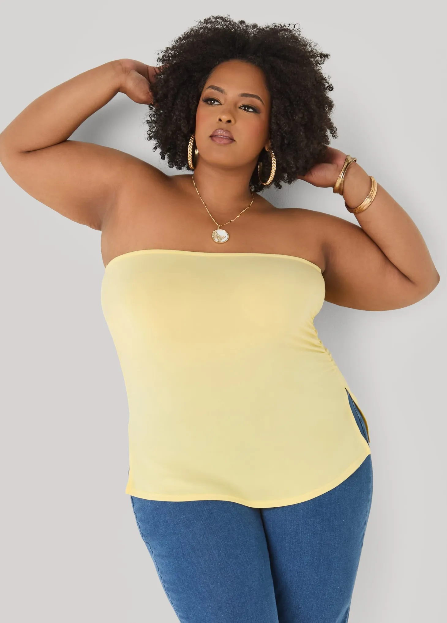 Ruched Tube Top