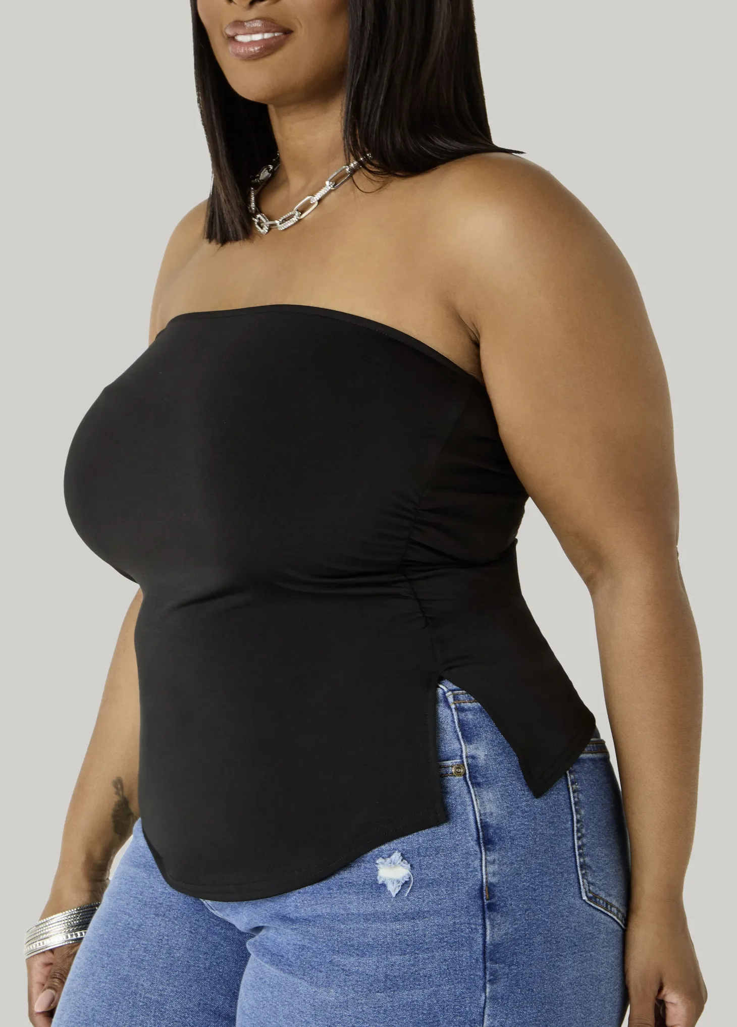 Ruched Tube Top