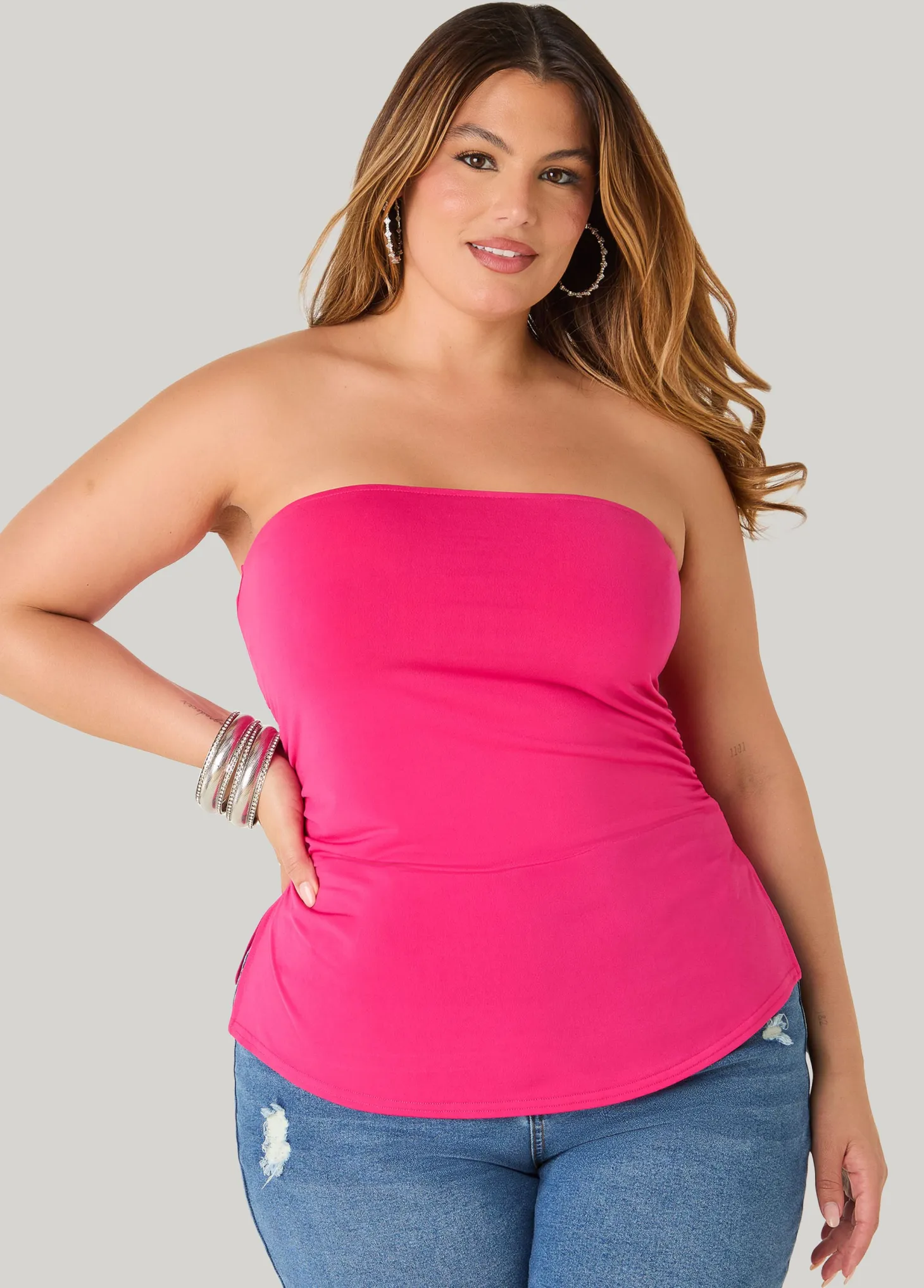 Ruched Tube Top