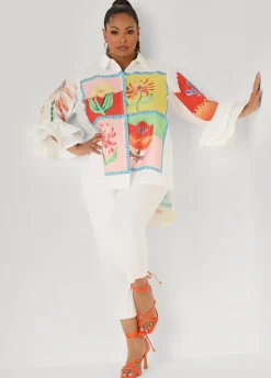 Ruffled Amore Hi Low Shirt