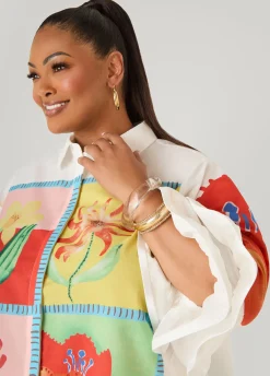 Ruffled Amore Hi Low Shirt