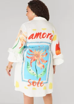 Ruffled Amore Shirtdress