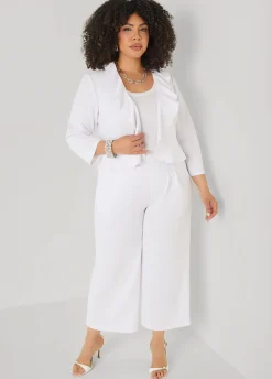 Ruffled Open Front Jacket