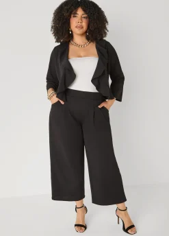 Ruffled Open Front Jacket