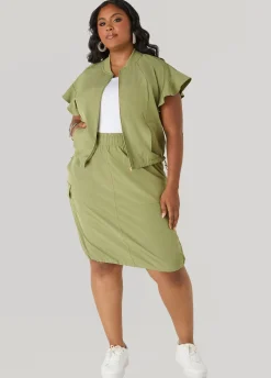 Ruffle Sleeve Track Jacket