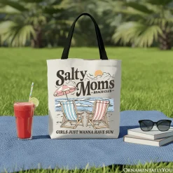 Salty Moms Beach Club Tote Bag