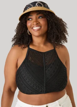 Scarf Paneled Straw Visor