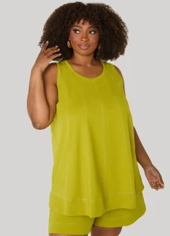 Seam Detailed Swing Top