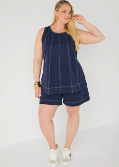 Seam Detailed Swing Top