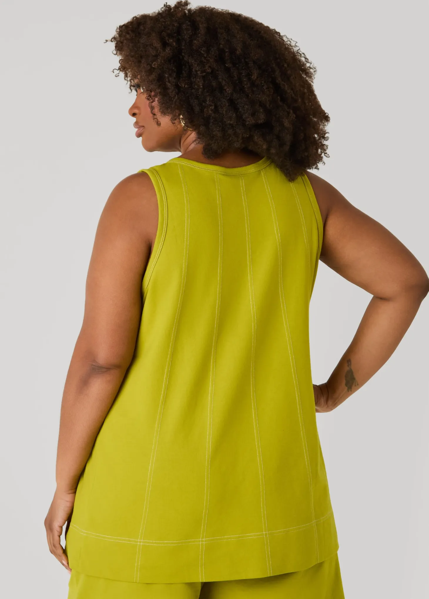 Seam Detailed Swing Top