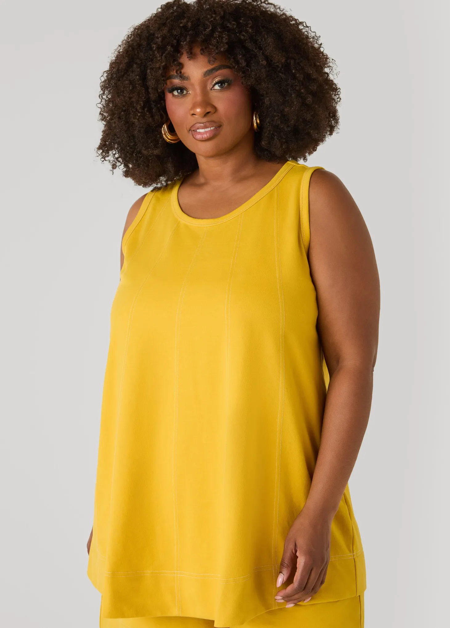 Seam Detailed Swing Top