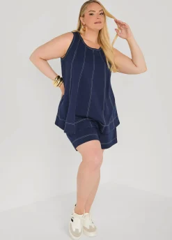 Seam Detailed Swing Top