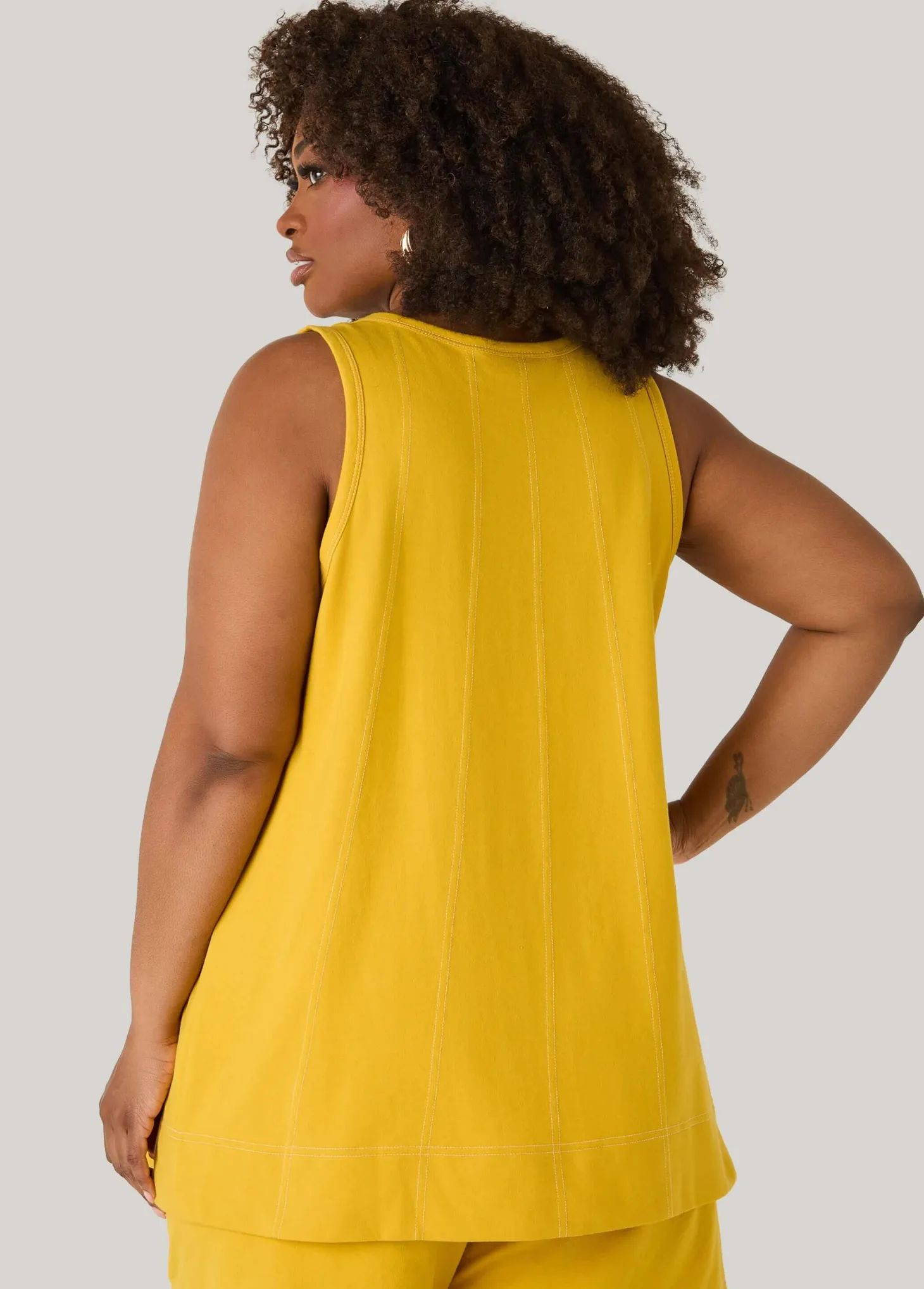 Seam Detailed Swing Top
