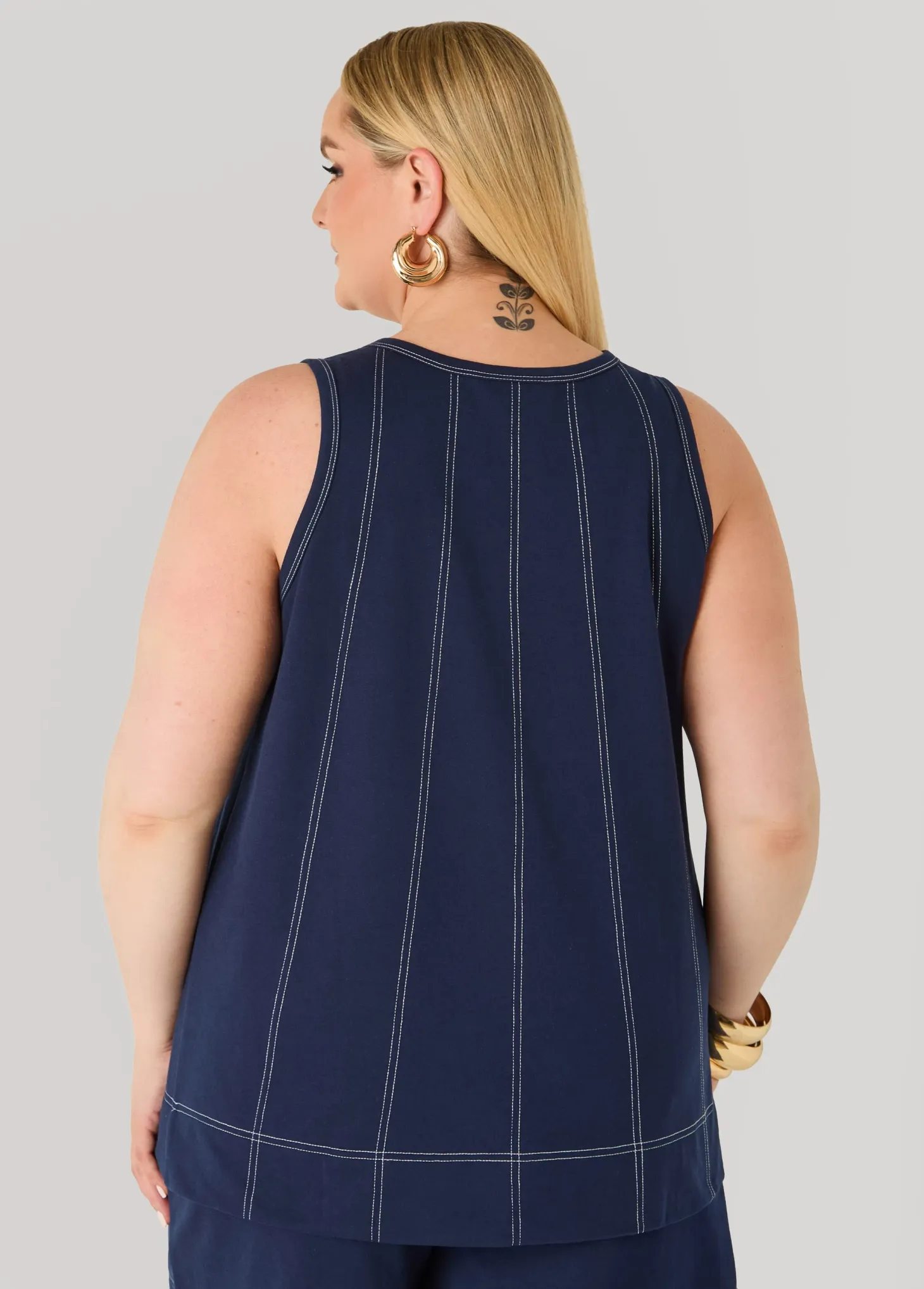Seam Detailed Swing Top