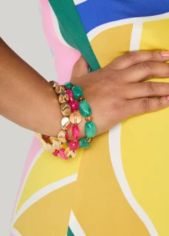 Set Of Three Beaded Bracelets