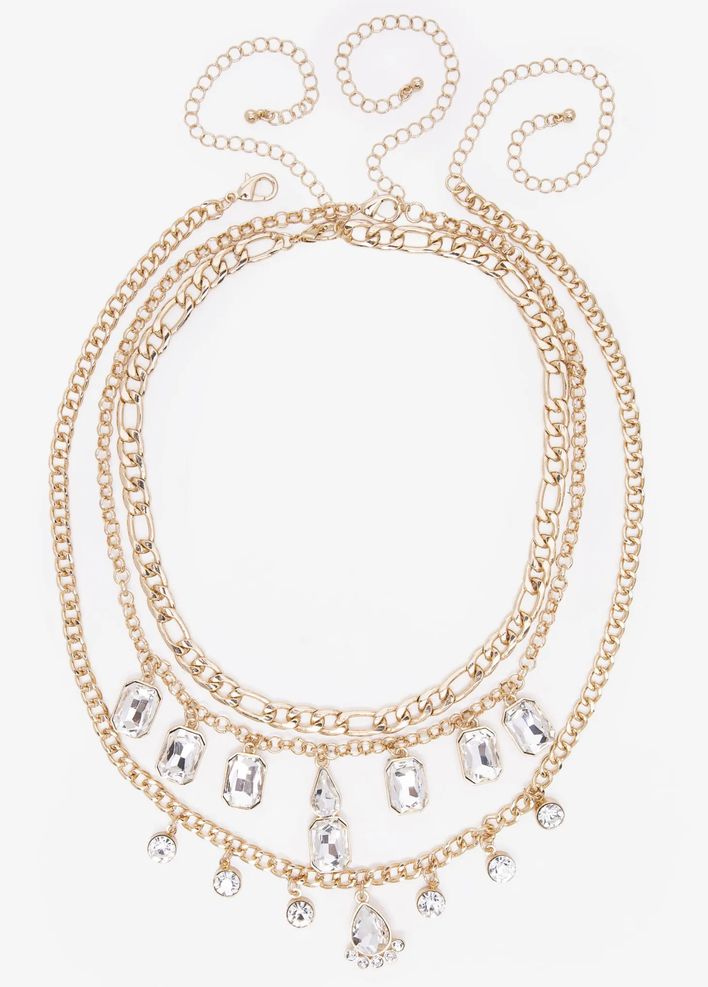 Set Of Three Crystal Necklaces