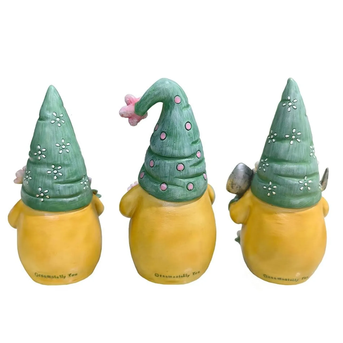 Set of Three Gardening Gnome Figurines
