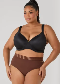 Sheer Striped Microfiber Briefs