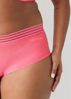 Sheer Striped Microfiber Briefs