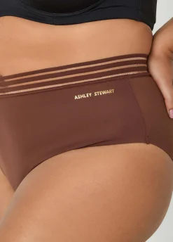 Sheer Striped Microfiber Briefs