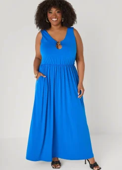 Shell Embellished Maxi Dress