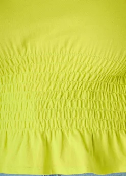 Shirred Waist Cotton Jersey Tee