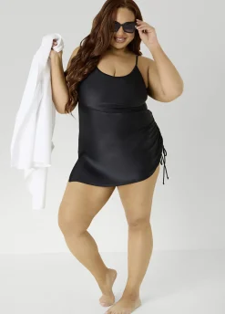 Side Drawstring Swimdress