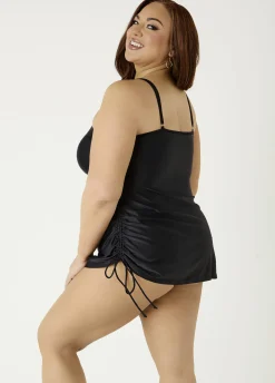 Side Drawstring Swimdress
