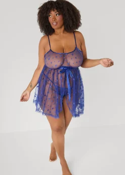 Star Mesh Babydoll Set