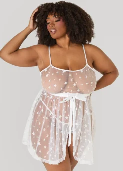 Star Mesh Babydoll Set