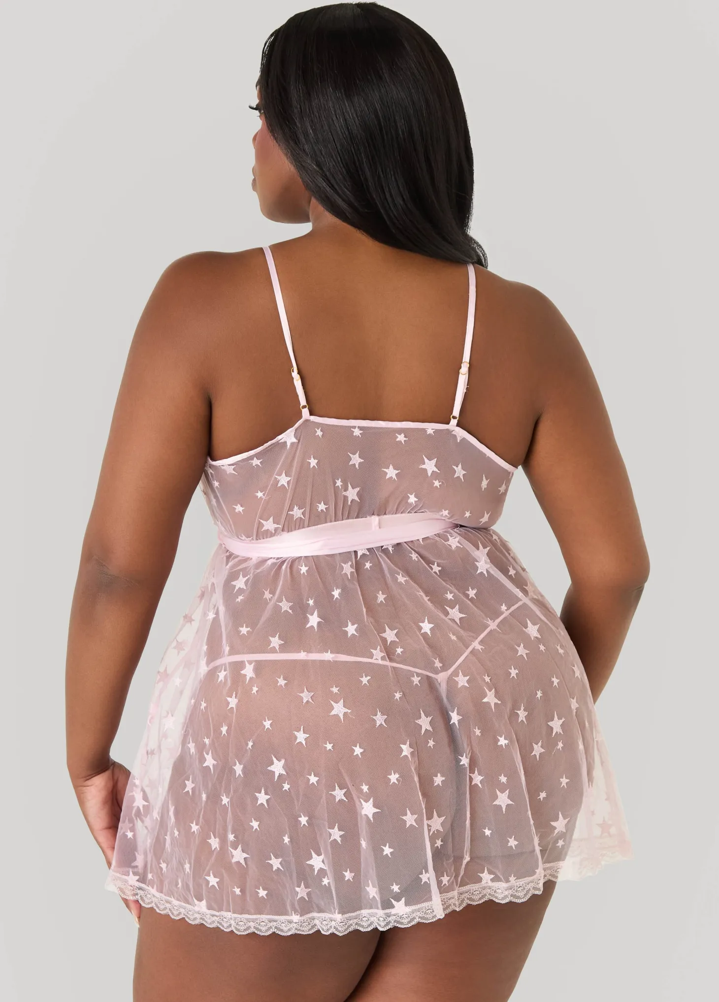 Star Mesh Babydoll Set